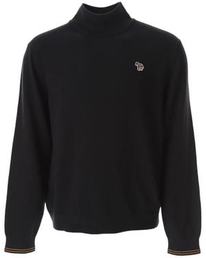 Paul Smith Zebra Rollkragenpullover - Schwarz
