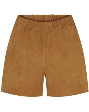 Notyz Korte Broeken ,Bruin ,Suède Suède Korte Broek