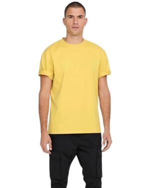 Only & Sons Fred Rlx Ss Tee - Geel