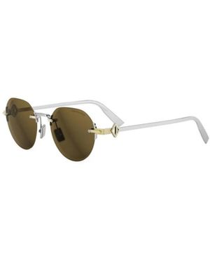 Dior Diamant-Sonnenbrille Für Stilvolle Outfits - Grau