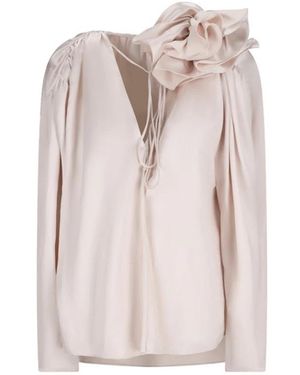 Magda Butrym Blouse Met Ruches Op De Schouders - Roze