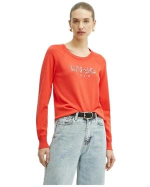 Liu Jo Round-Neck Knitwear - Rouge