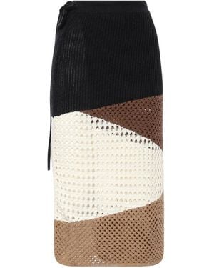 Akep Midi Skirts - Black