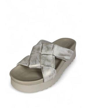 Patrizia Bonfanti Star Gebürstete Damen Slipper Sandalen Silber - Grau