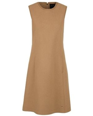 Marc Cain Kleedjes ,Bruin ,Wol Walk Dress
