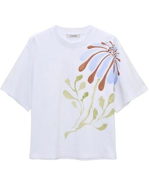 Dorothee Schumacher Tops ,Veelkleurig ,Katoen Daydream Flower T-Shirt - Wit