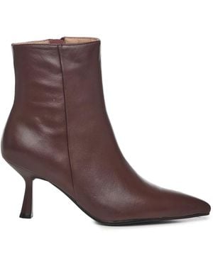 Bibi Lou Leren Stiletto Laarzen Bordeaux Kleur - Bruin