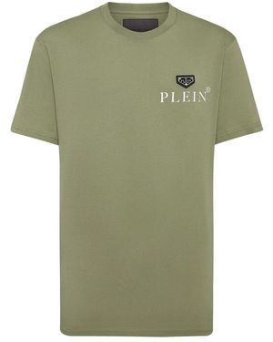 Philipp Plein T-Shirt Ronde Hals Ss - Groen