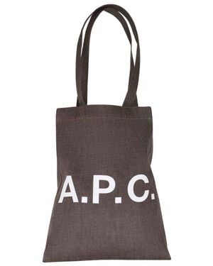 A.P.C. Tote Bags - Marrone