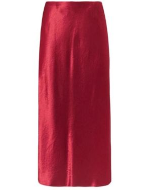 Max Mara Rokken ,Roze ,Satijn Glanzende Satijnen Rok - Rood