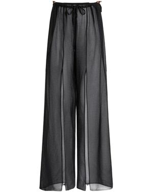 Balmain Monogram Strandhose Aus Chiffon - Grau