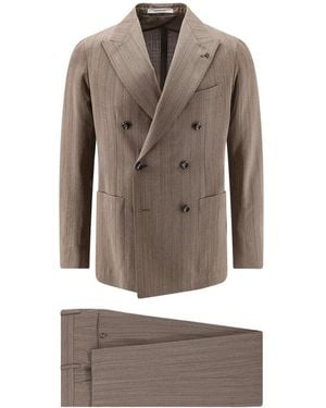 Tagliatore Montecarlo Zweireihiger Anzug - Grau