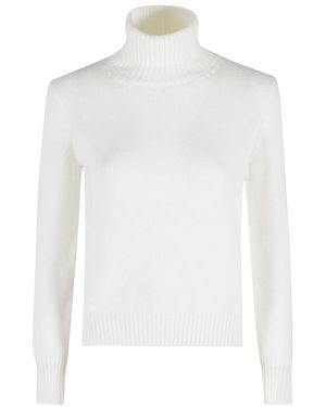 Gran Sasso Truien & Vesten ,Wit ,Wol Ciclista Turtleneck