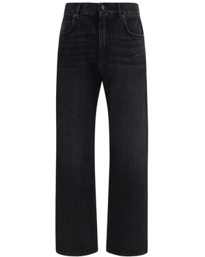 Balmain Jeans ,Zwart ,Denim Loose-Fit Denim Jeans - Blauw