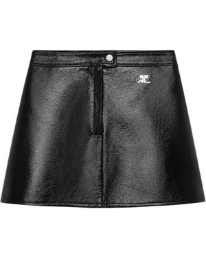 Courreges Leather Skirts - Schwarz