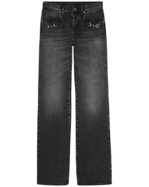 Gucci Katoenen Denim Broek Met Horsebit - Grijs