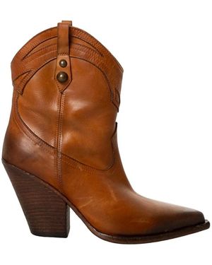 Elena Iachi Schoenen ,Bruin ,Leer Texano Laars