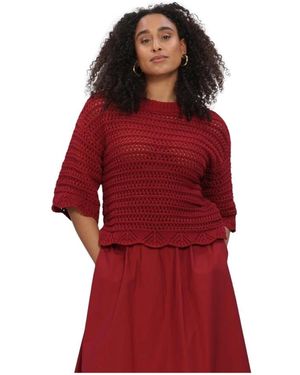 Moss Copenhagen Tabitha Fairyn 2 4 Pullover - Rot
