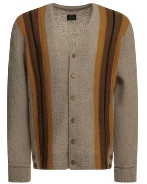 Needles Gestreifter Cardigan - Braun