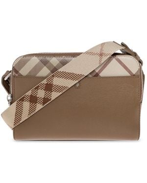 Burberry Pop Check Umhängetasche - Braun