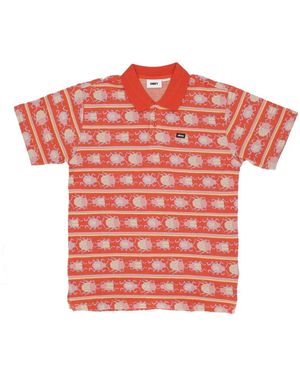 Obey Käfer Jacquard Polo Shirt - Rot
