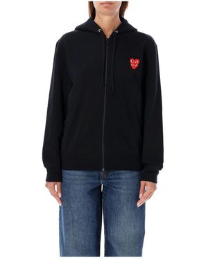 Sudadera Con Cremallera Corazon Negro Punto Mujer Talla de Comme des Garcons de color Azul Lyst