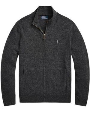 Polo Ralph Lauren Truien & Vesten ,Grijs ,Wol Vesta - Zwart