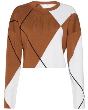 Max Mara Trui Met Ronde Hals - Bruin