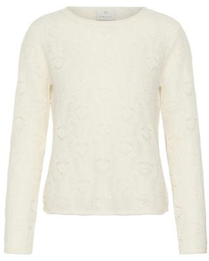 Kaffe Round-Neck Knitwear - Blanco