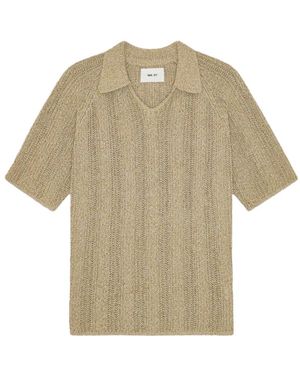 NN07 Tops ,Katoen Cale Polo Textured Pointelle Polo - Naturel
