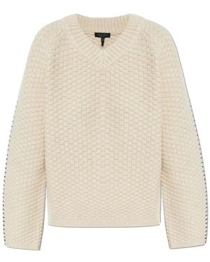 Rag & Bone V-Neck Knitwear - Blanc