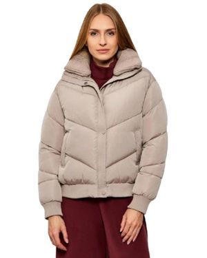 Guess Jassen ,Leer Dora Puffer Jacket - Grijs