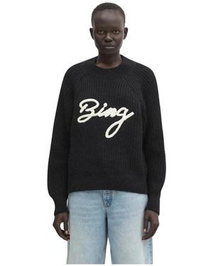 Anine Bing Round-Neck Knitwear - Negro
