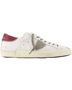 Philippe Model Schoenen ,Wit ,Katoen Prsx Lage Sneakers