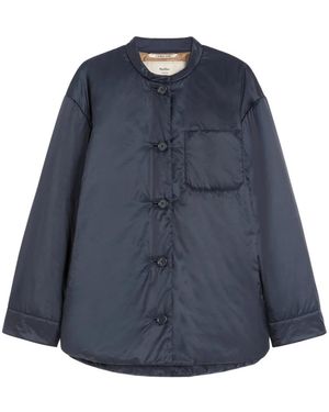 Max Mara Hemdkragen-Jacke - Blau