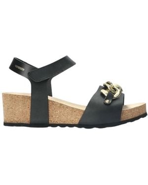 Mephisto Feminine Keilsandalette Mit Soft-Air Technologie - Schwarz