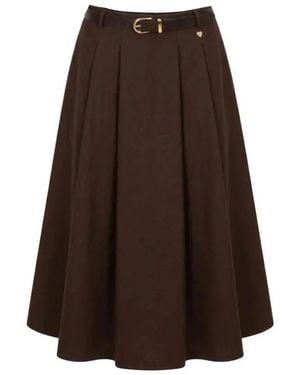 Amélie & Amélie Midi Skirts - Brown