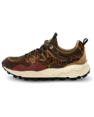 Flower Mountain Schoenen ,Bruin ,Suède Sneaker