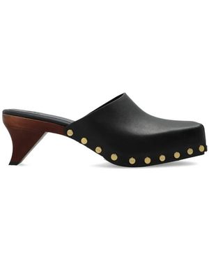 Ganni Schoenen ,Zwart ,Leer Mules Met Studs