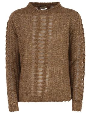 Herno Round-Neck Knitwear - Marron