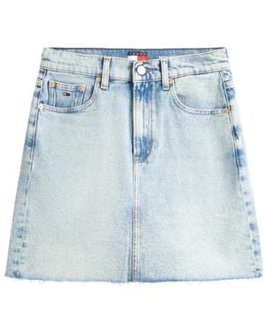 Tommy Hilfiger Rokken ,Blauw ,Denim Ultra High Mom Denim Mini Rok