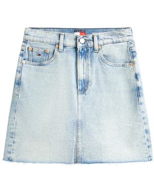 Tommy Hilfiger Ultra High Mom Denim Minirock - Blau