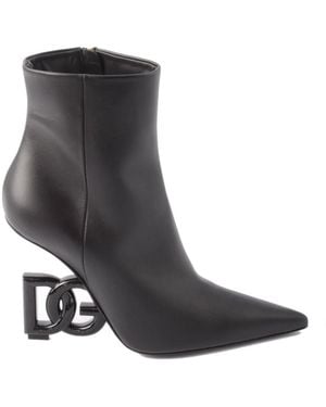 Dolce & Gabbana Stivaletto Ankle Booties - Schwarz