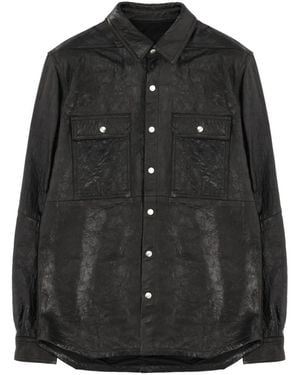 Rick Owens Leather Jackets - Noir