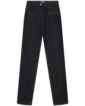 Jacquemus Blauwe Katoenpolyester Broek - Zwart