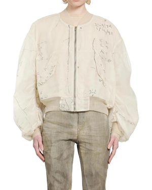 Rick Owens Jassen ,Wit ,Polyester Secchia Flight Bomber - Naturel