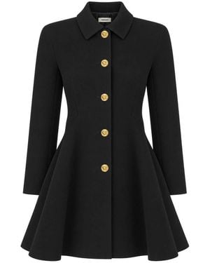 Versace Single-Breasted Coats - Nero