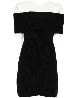 Givenchy Kleedjes ,Zwart ,Wol Off-The-Shoulder Mini Jurk