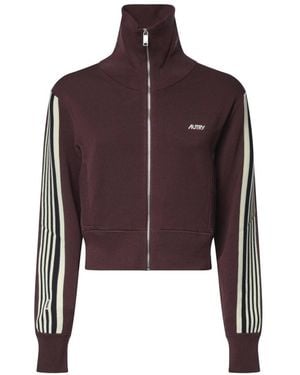 Autry Strickjacke Aus Viskose Mit Durchgehendem Reißverschluss - Braun