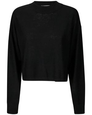 IRO Zijden En Wollen Crew-Neck Sweater - Zwart